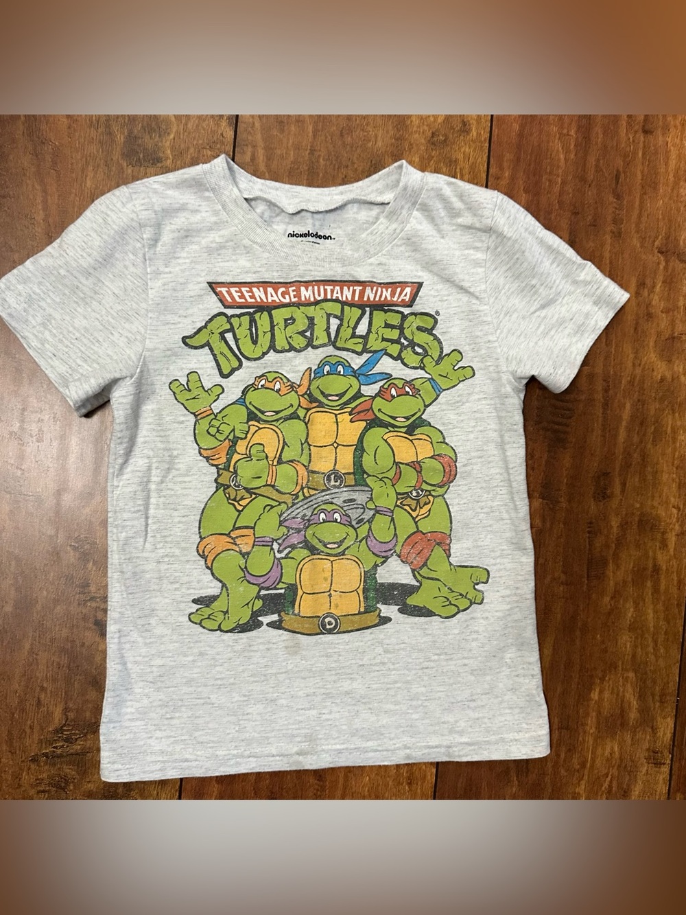 Nickelodeon Teenage Mutant Ninja Turtles Light Gray Graphic Tee 4T
